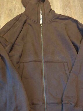Hollister men's XL boxy fit zip up hoodie new